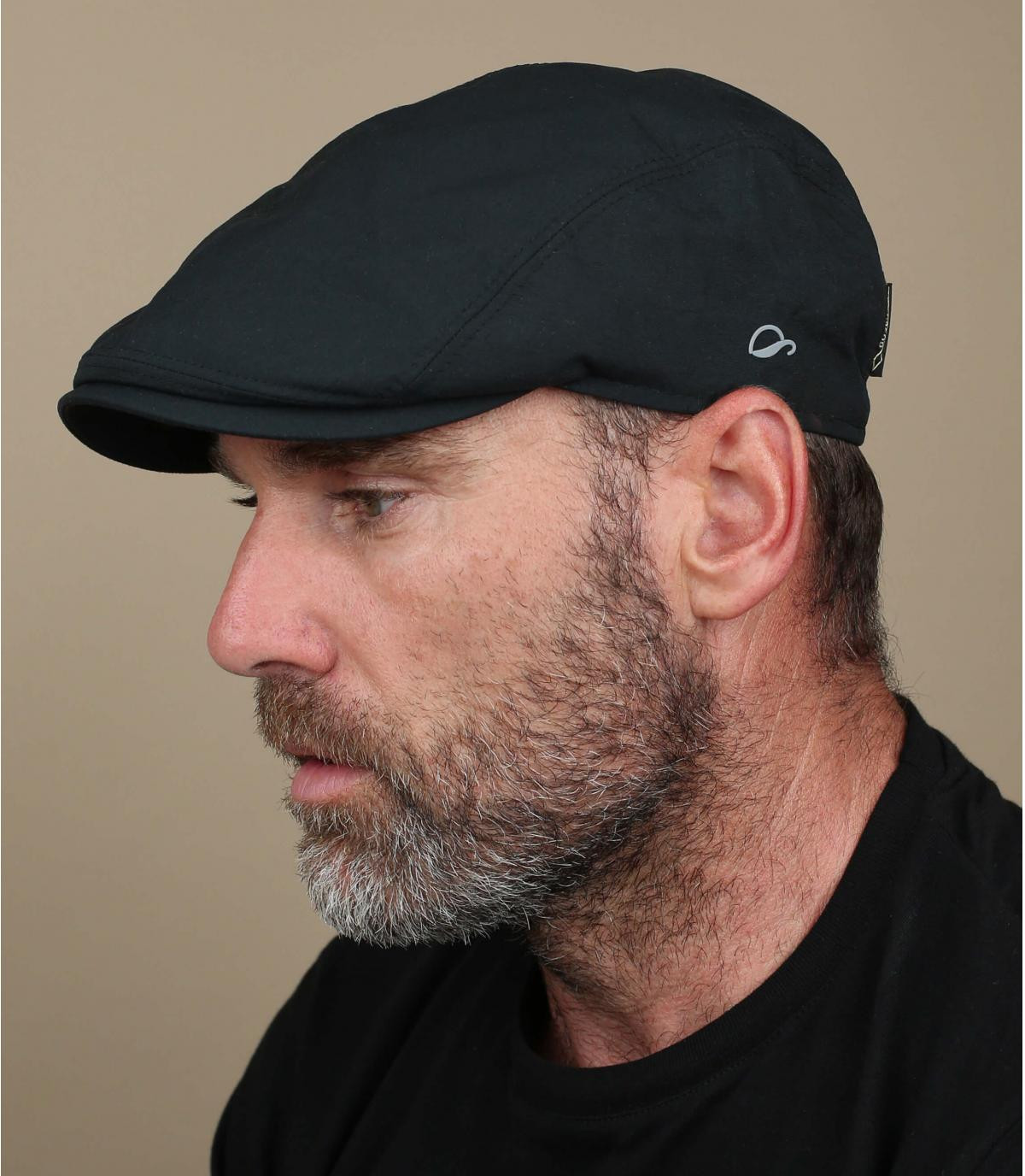 black Gore Tex flat cap Jackson Gore Tex black